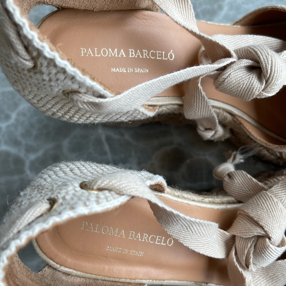 Paloma Barcelo Espadrille Platform Wedge Sandals, Size 9.5 - Picture 7 of 15